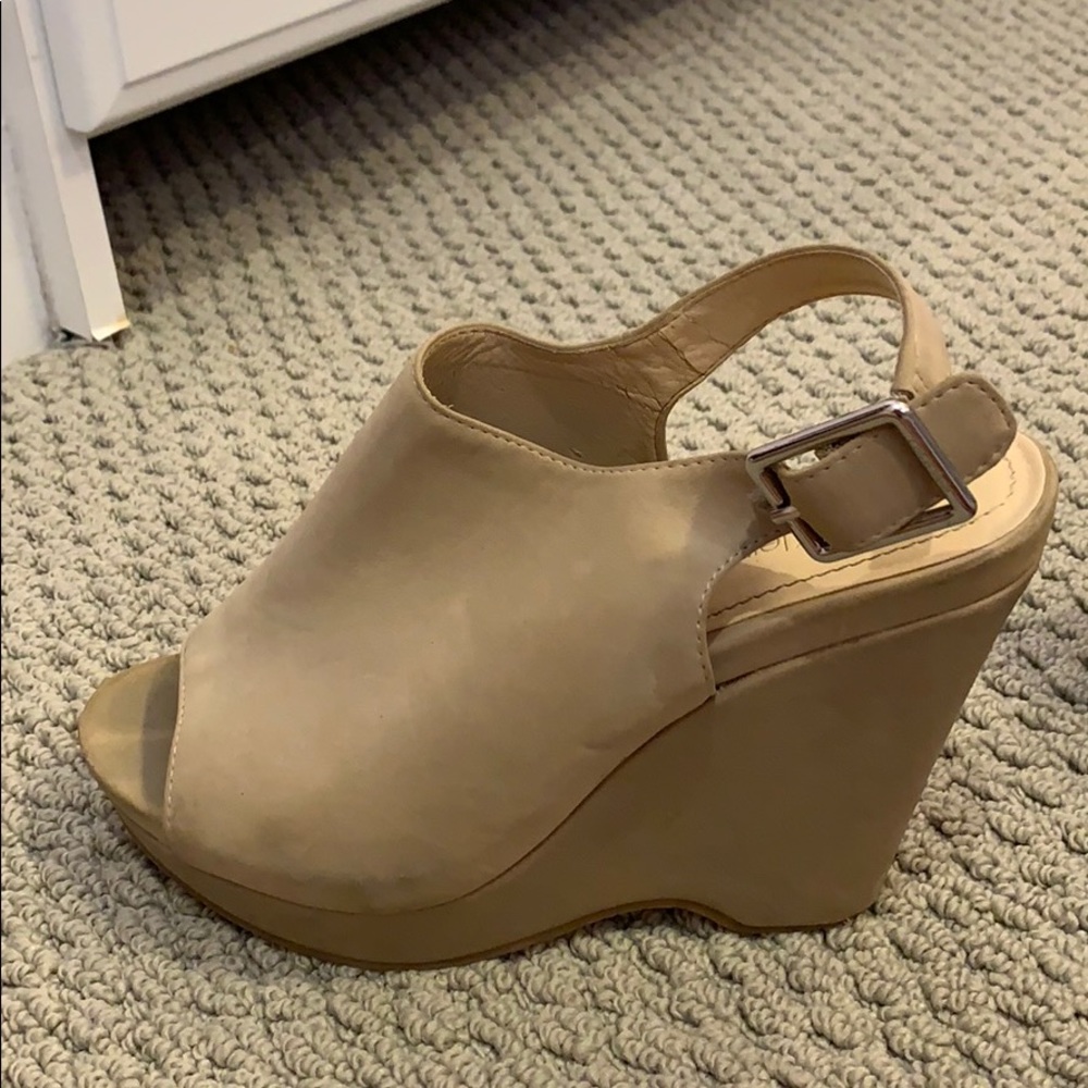 Calvin Klein Nude Wedges